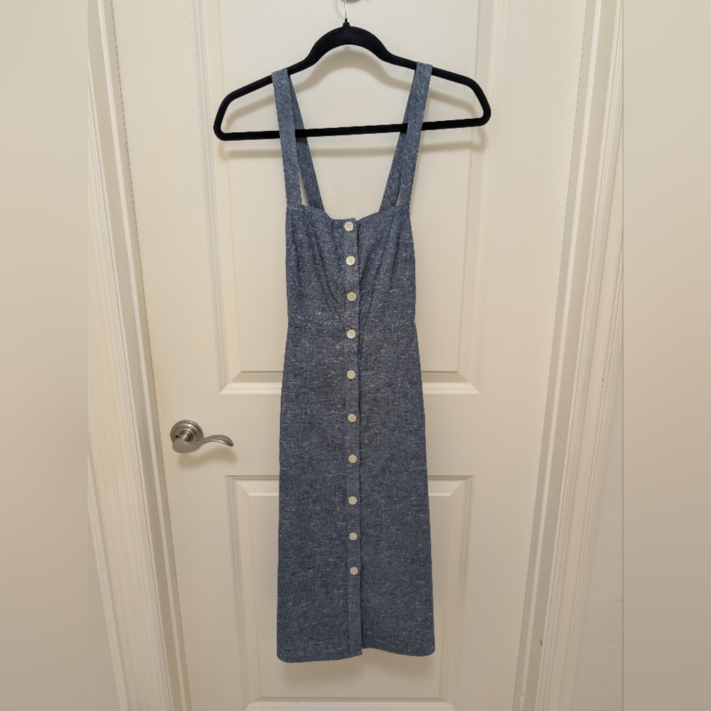 Madewell Blue Denim Midi Dress